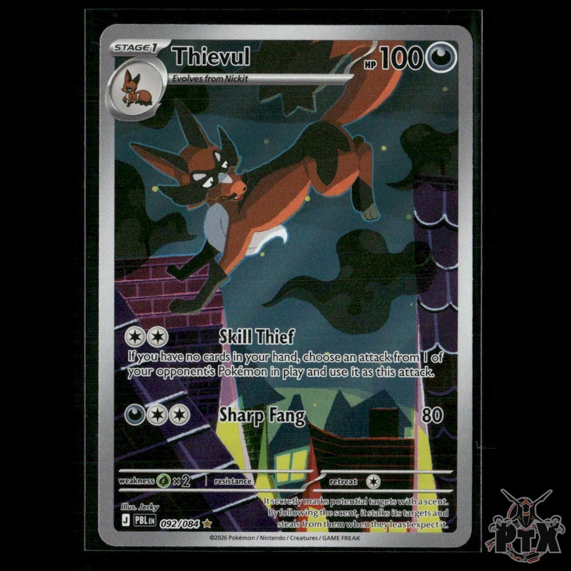 Thievul 092/084 ME05: Pitch Black NM Pokemon