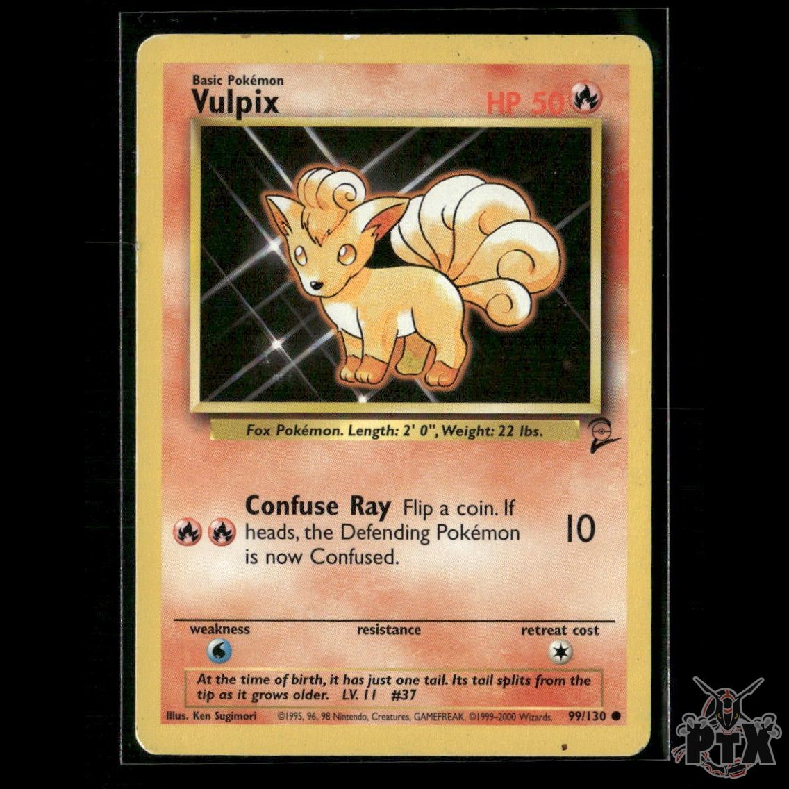 Vulpix 99/130 Base Set 2 HP Pokemon