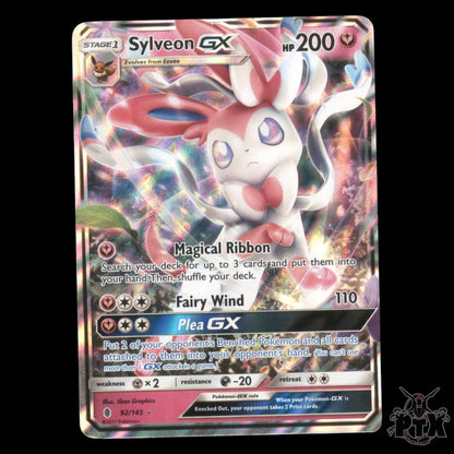 Sylveon GX #92/145 Guardians Rising LP/Lightly Played Pokemon 2017