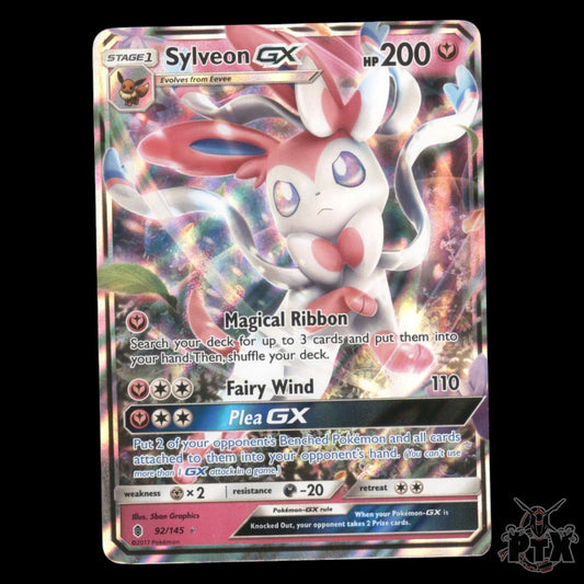 Sylveon GX #92/145 Guardians Rising LP/Lightly Played Pokemon 2017