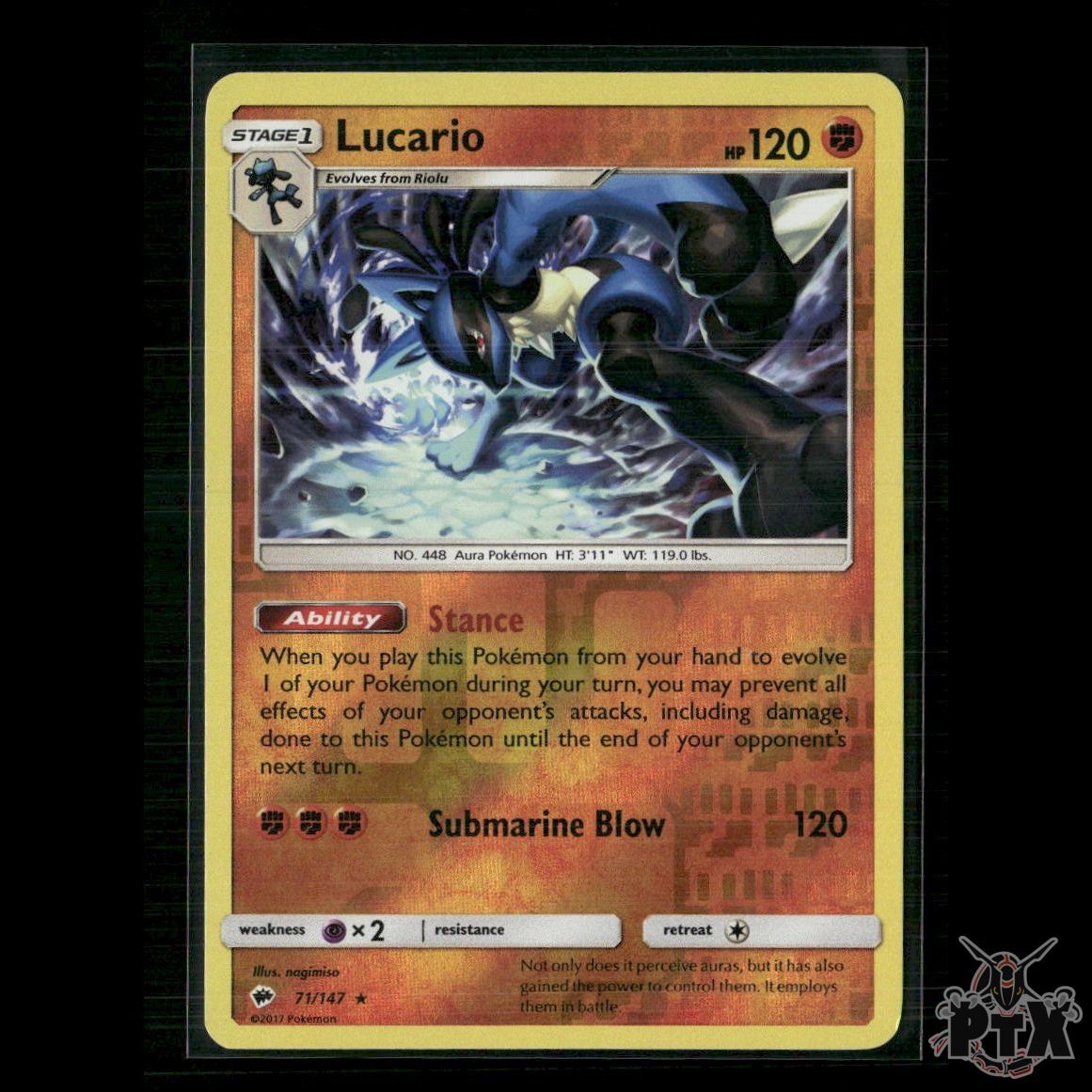 Lucario 71/147 SM - Burning Shadows LP Pokemon