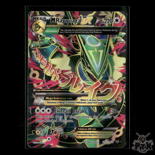 M Rayquaza EX (Full Art) 105/108 XY - Roaring Skies NM Pokemon