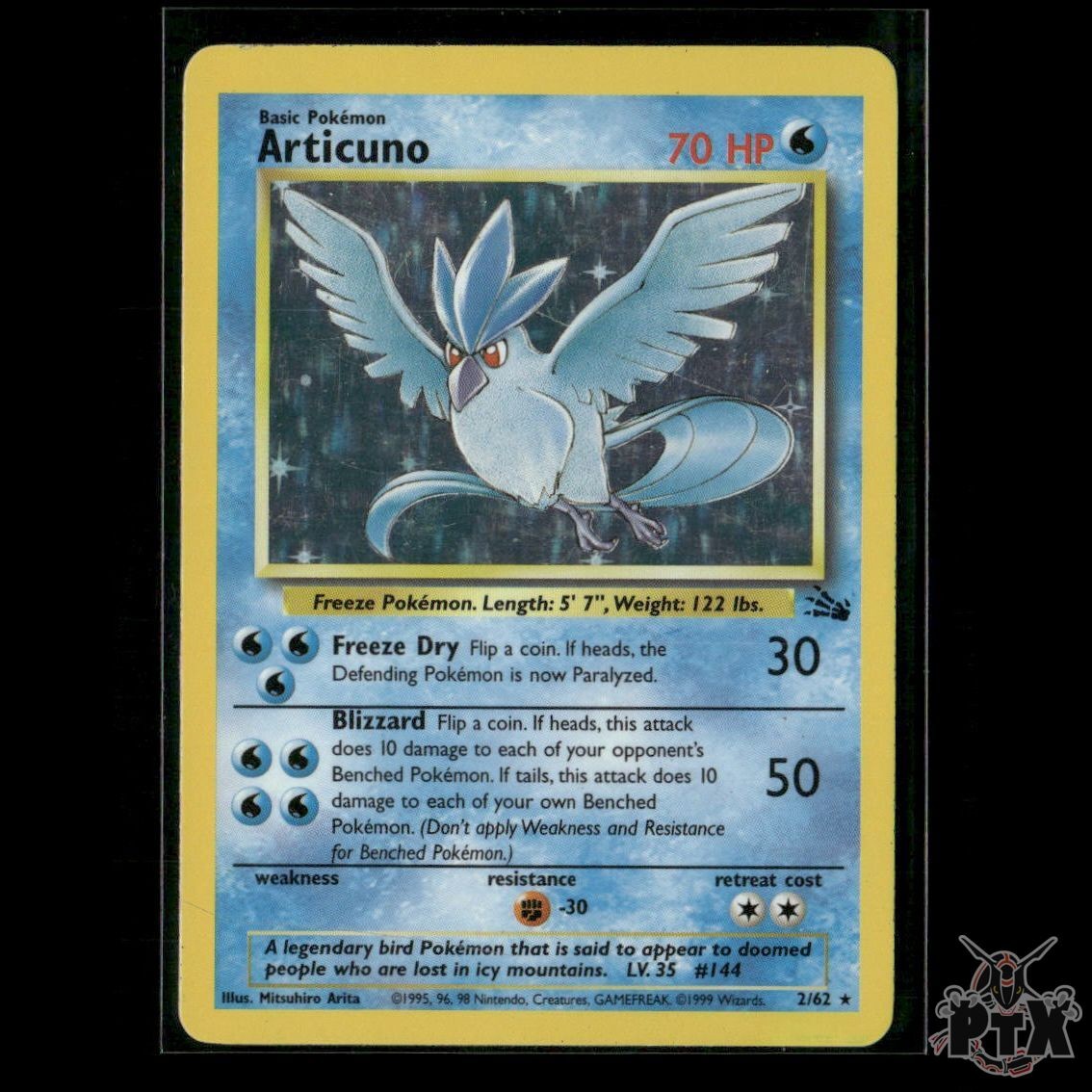 Articuno Holo 2/62 Fossil HP Pokemon