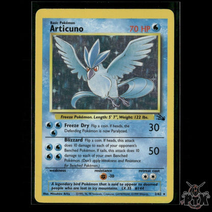 Articuno Holo 2/62 Fossil HP Pokemon