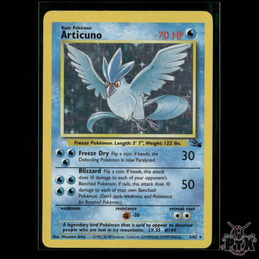 Articuno Holo 2/62 Fossil HP Pokemon
