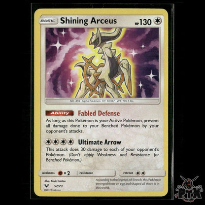 Shining Arceus 57/73 Shining Legends NM Pokemon