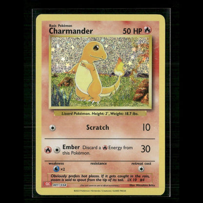 Charmander 001/034 Trading Card Game Classic NM Pokemon