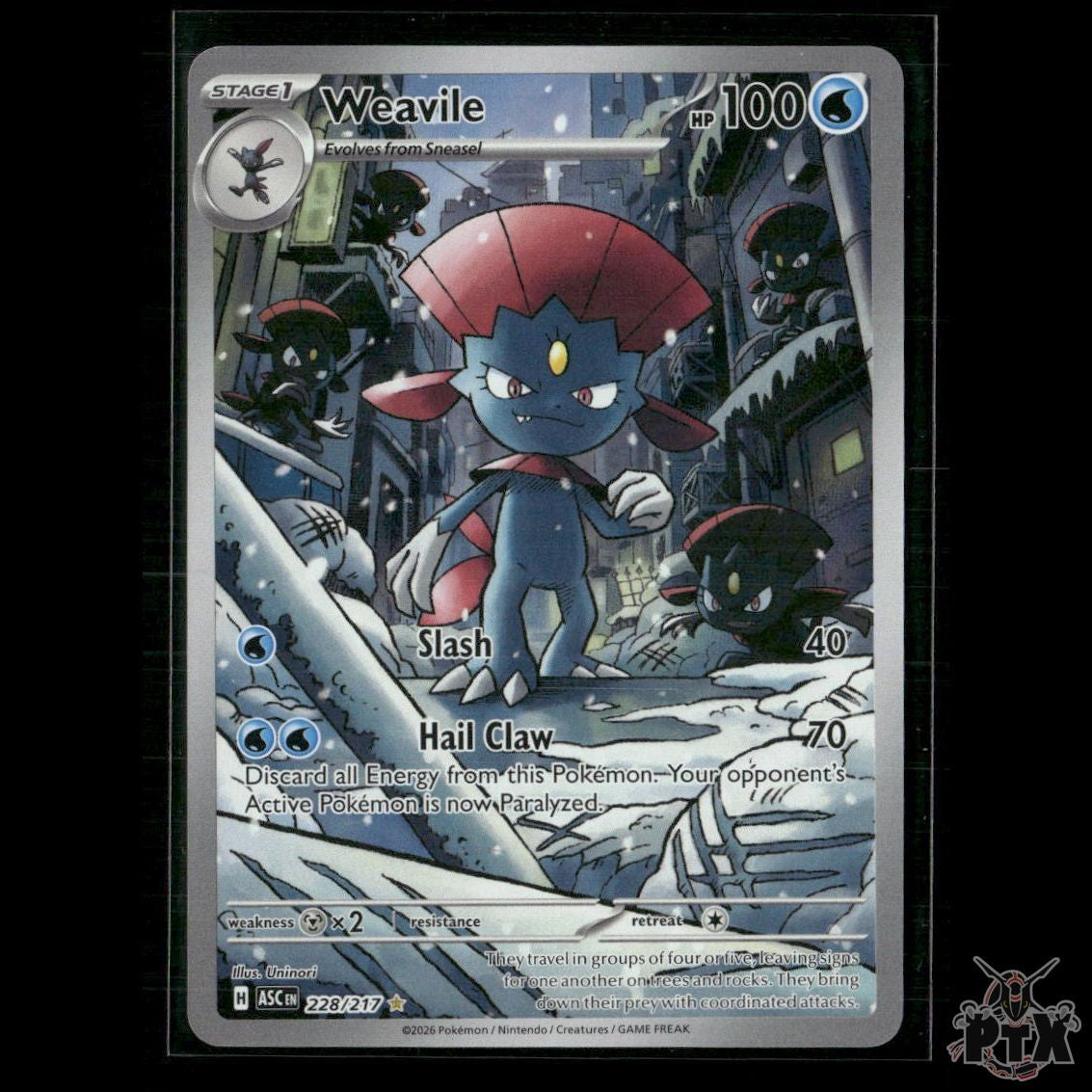 Weavile 228/217 ME: Ascended Heroes NM Pokemon