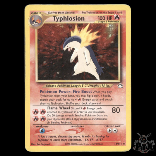Typhlosion #018/111 Neo Genesis HP/Heavily PlayedPlayed Pokemon 2000
