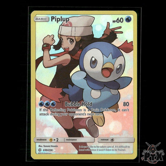 Piplup (Secret) 239/236 SM - Cosmic Eclipse NM Pokemon