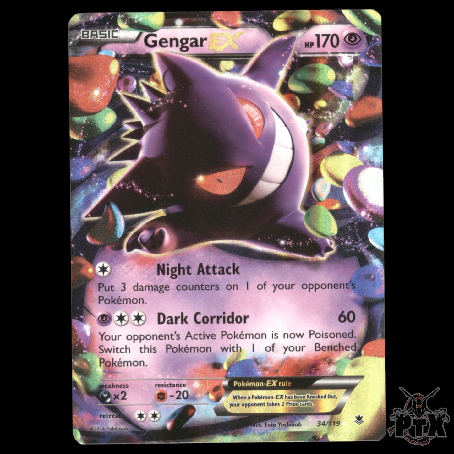 Gengar EX #34/119 Phantom Forces NM/LP Pokemon 2014