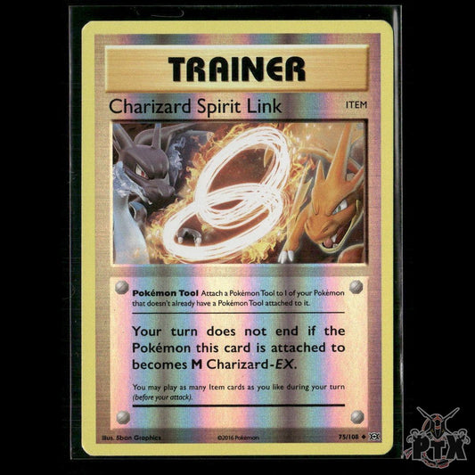 Charizard Spirit Link Reverse Holo 75/108 XY - Evolutions NM Pokemon