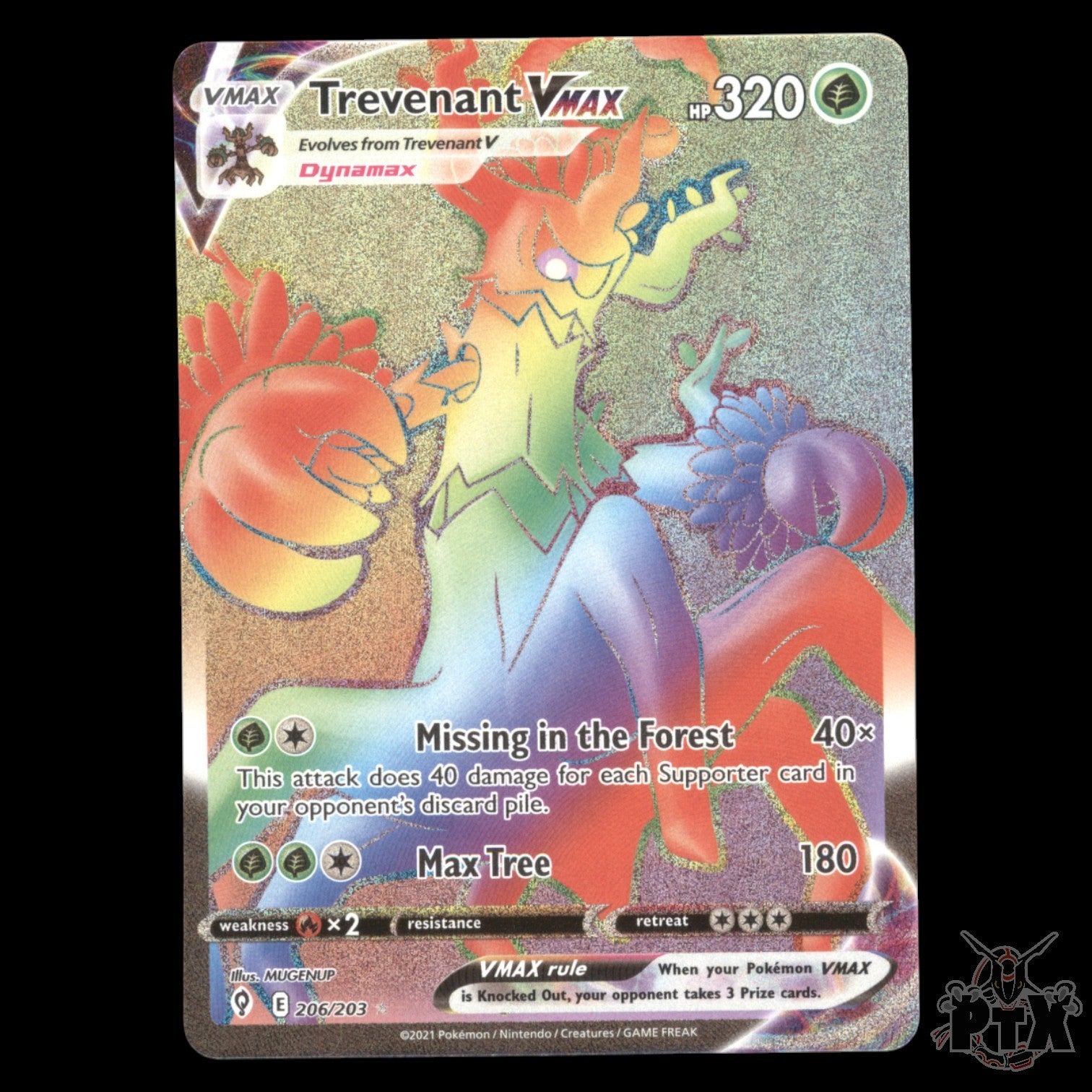 Trevenant VMAX #206/203 Evolving Skies NM/Near Mint Pokemon 2021