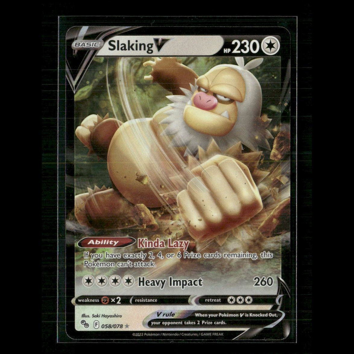 Slaking V 058/078 Pokemon GO NM Pokemon
