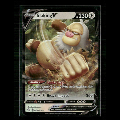 Slaking V 058/078 Pokemon GO NM Pokemon