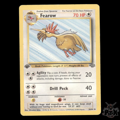 Fearow #36/64 1st Edition Jungle HP/Heavily Played Pokemon 1999
