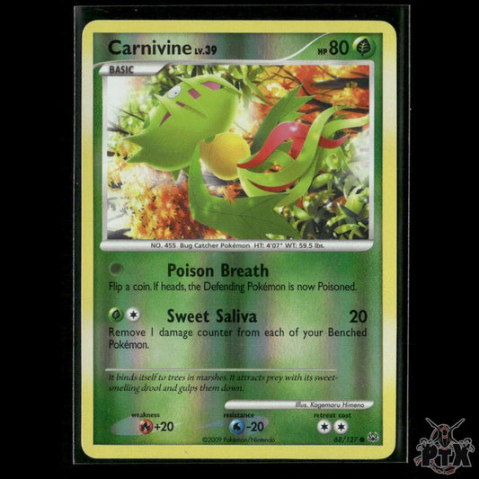 Carnivine Reverse Holo 68/127 Platinum LP Pokemon