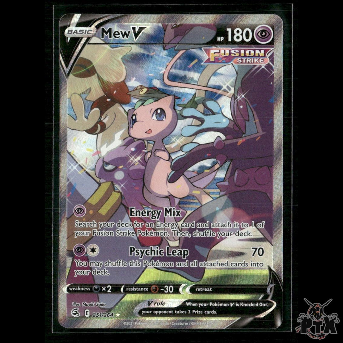 Mew V (Alternate Full Art) 251/264 SWSH08: Fusion Strike NM Pokemon