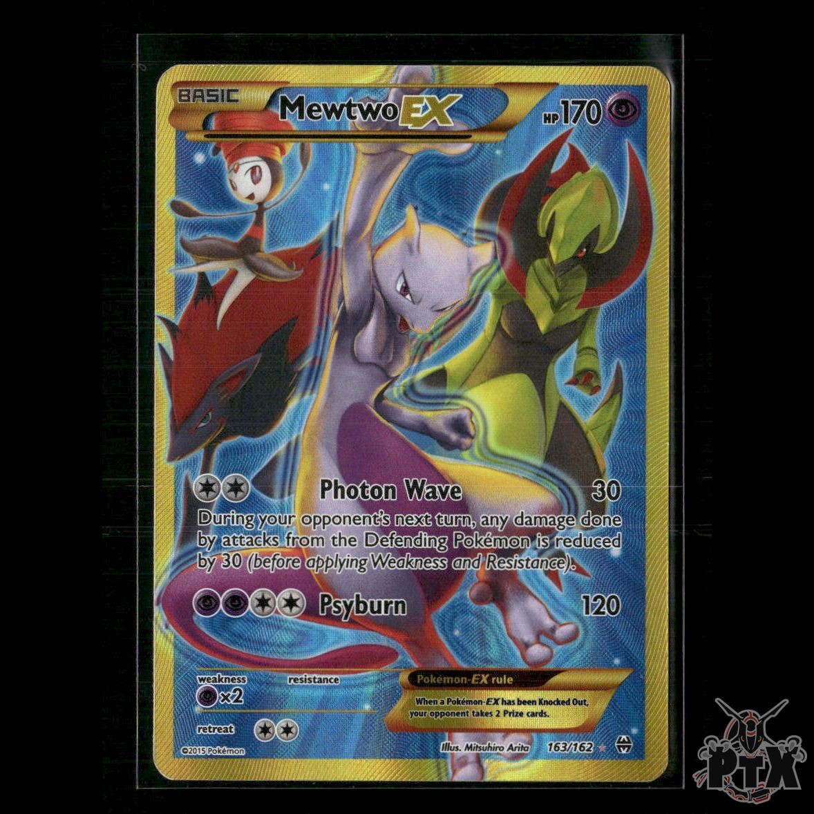 Mewtwo EX (163 Secret Full Art) 163/162 XY - BREAKthrough MP Pokemon