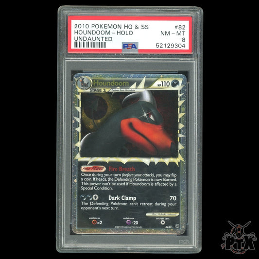 Houndoom Prime 82/90 PSA 8 Undaunted Pokemon 2010