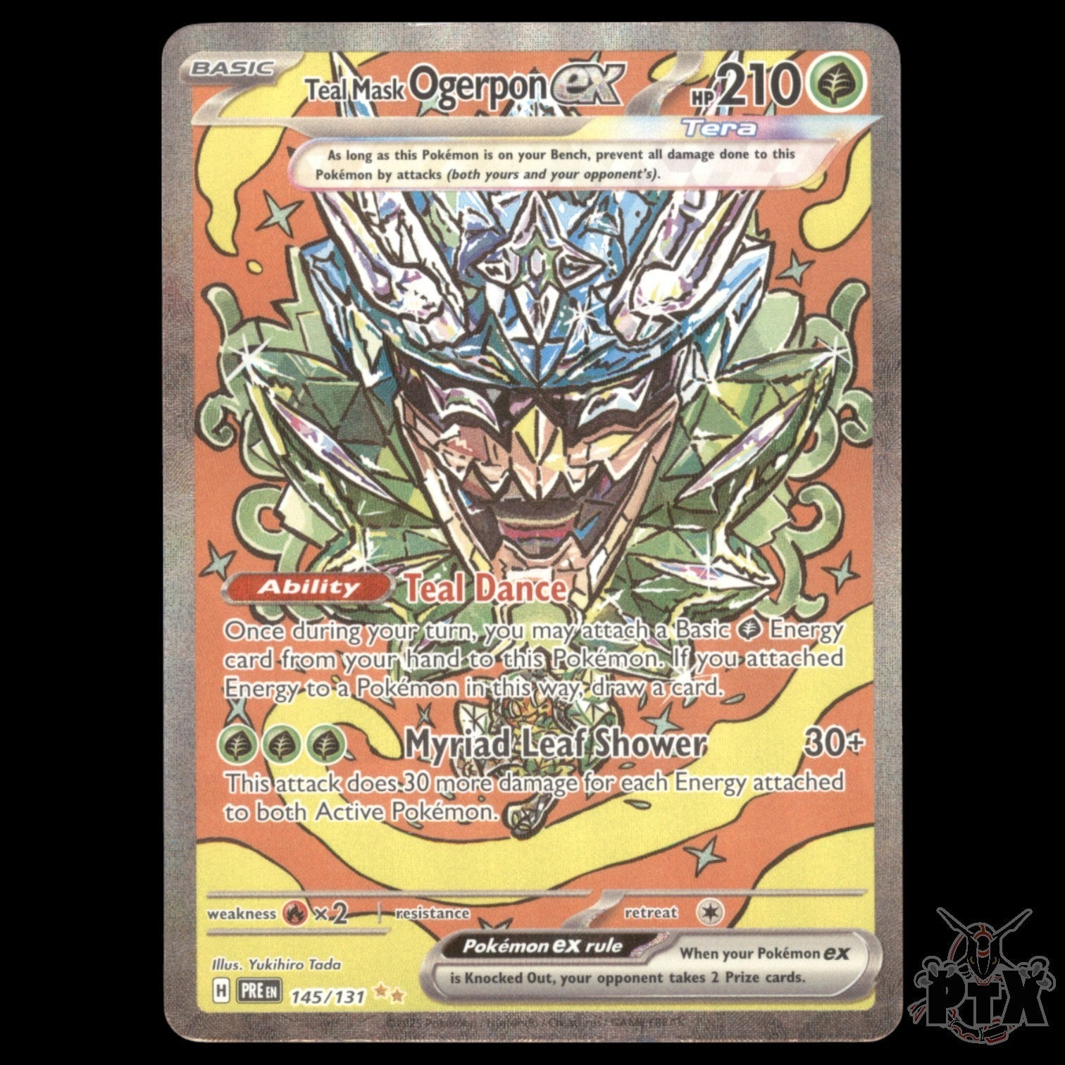 Ogerpon ex #145/131 Prismatic Evolutions NM/Near Mint Pokemon 2025