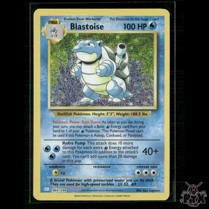 Blastoise 003/034 Trading Card Game Classic NM Pokemon