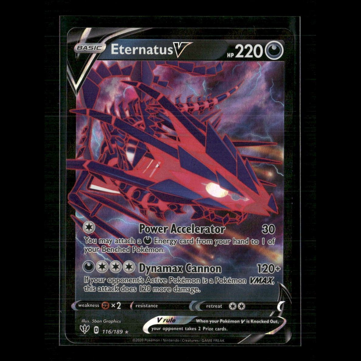 Eternatus V 116/189 SWSH03: Darkness Ablaze NM Pokemon