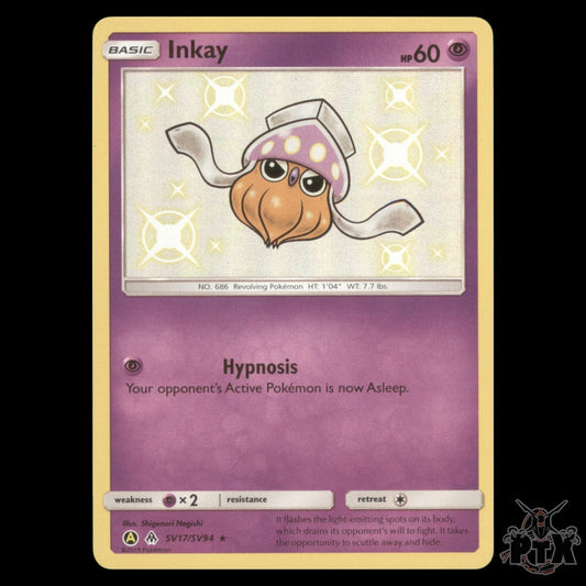 Inkay #SV17/SV94 Hidden Fates NM/Near Mint Pokemon 2019