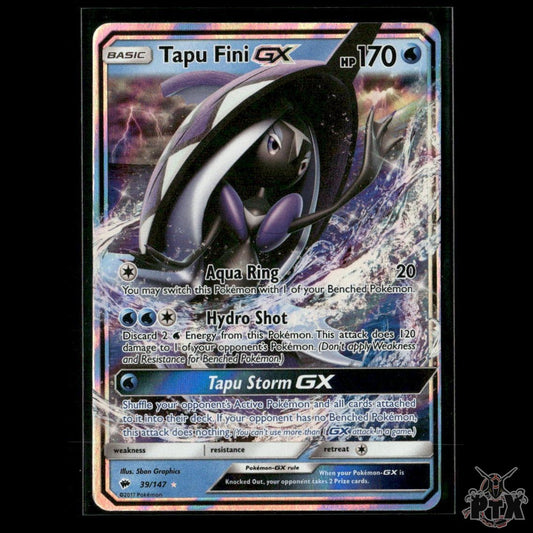 Tapu Fini GX 39/147 SM - Burning Shadows MP Pokemon