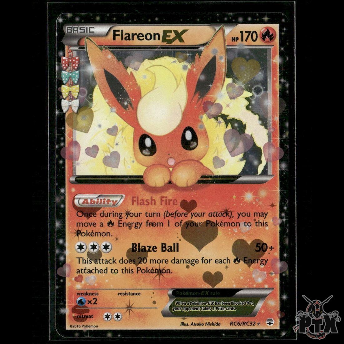 Flareon EX RC6/RC32 Generations: Radiant Collection NM Pokemon