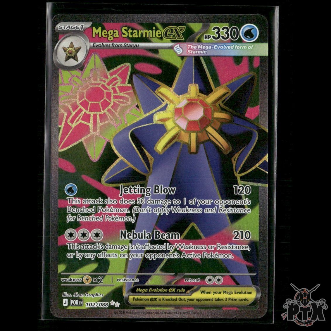 Mega Starmie ex 102/088 ME03: Perfect Order NM Pokemon