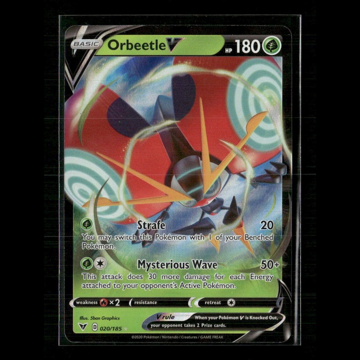 Orbeetle V 020/185 SWSH04: Vivid Voltage NM Pokemon