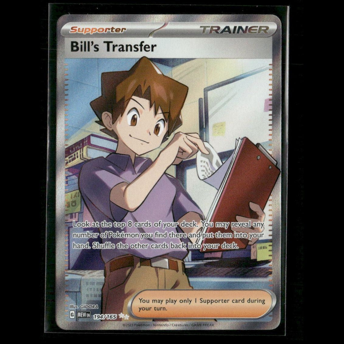 Bill's Transfer 194/165 SV: Scarlet & Violet 151 NM Pokemon