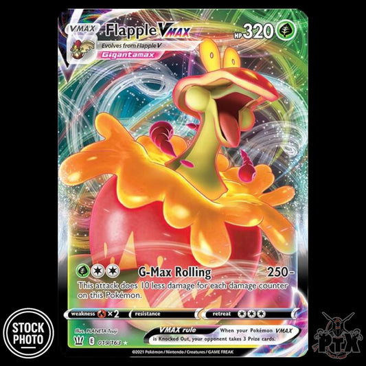 Flapple VMAX #019/163 Battle Styles NM/Near Mint Pokemon 2021