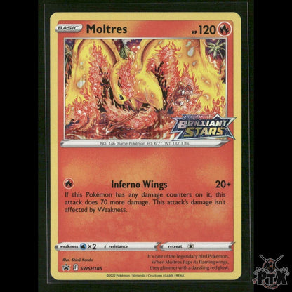Moltres SWSH185 SWSH: Sword & Shield Promo Cards NM Pokemon