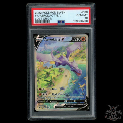 Aerodactyl V 180/196 PSA 10 Lost Origin Pokemon 2022