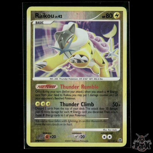 Raikou Reverse Holo 16/132 Secret Wonders MP Pokemon