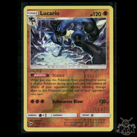 Lucario 71/147 SM - Burning Shadows LP Pokemon
