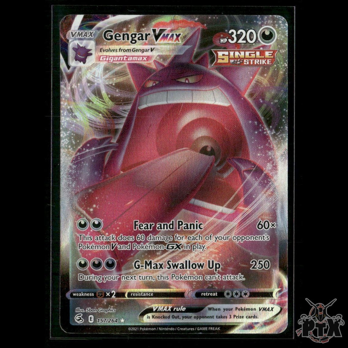 Gengar VMAX 157/264 SWSH08: Fusion Strike HP Pokemon