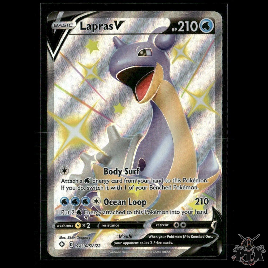 Lapras V SV110/SV122 Shining Fates: Shiny Vault NM Pokemon