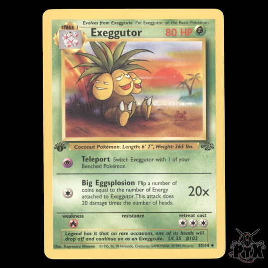 Exeggutor 1st Edition #35/64 Jungle NM/LP Pokemon 1999