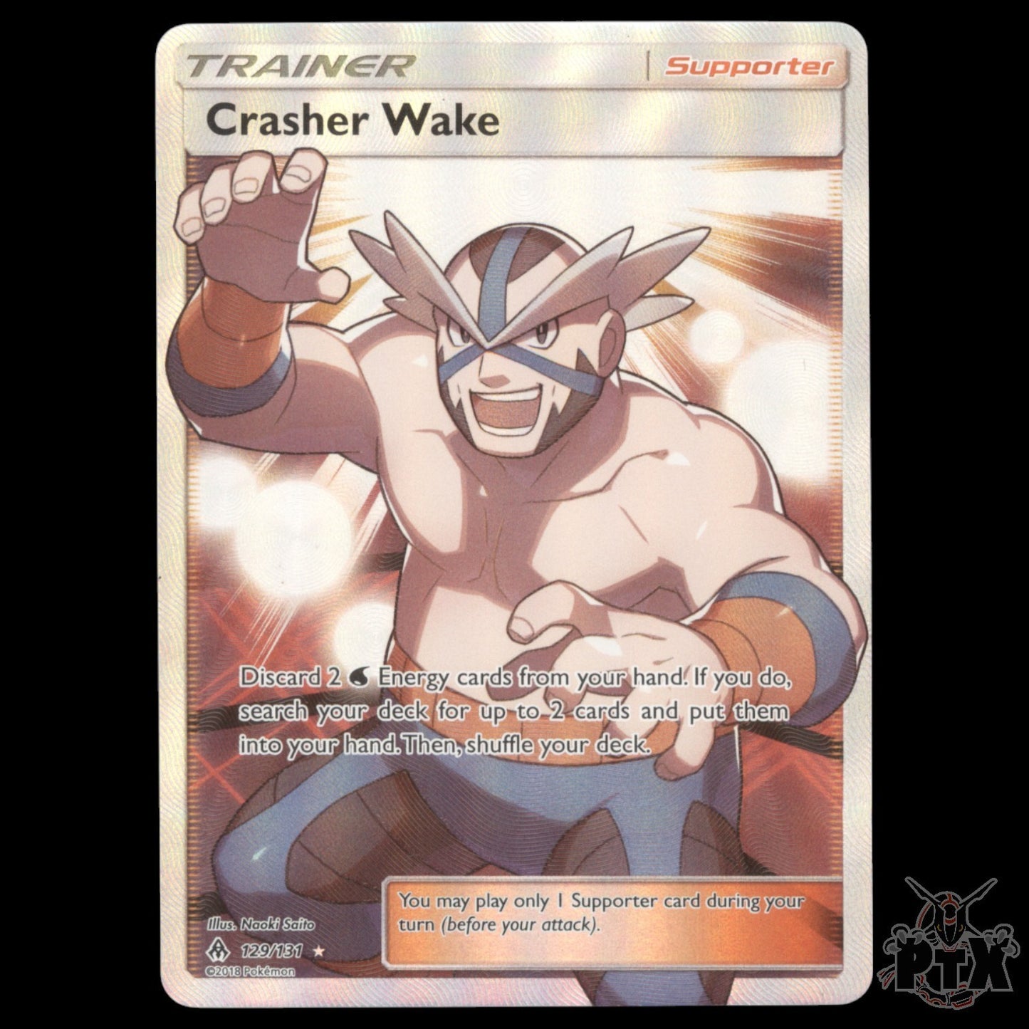 Crasher Wake #129/131 Forbidden Light NM/Near Mint Pokemon 2018