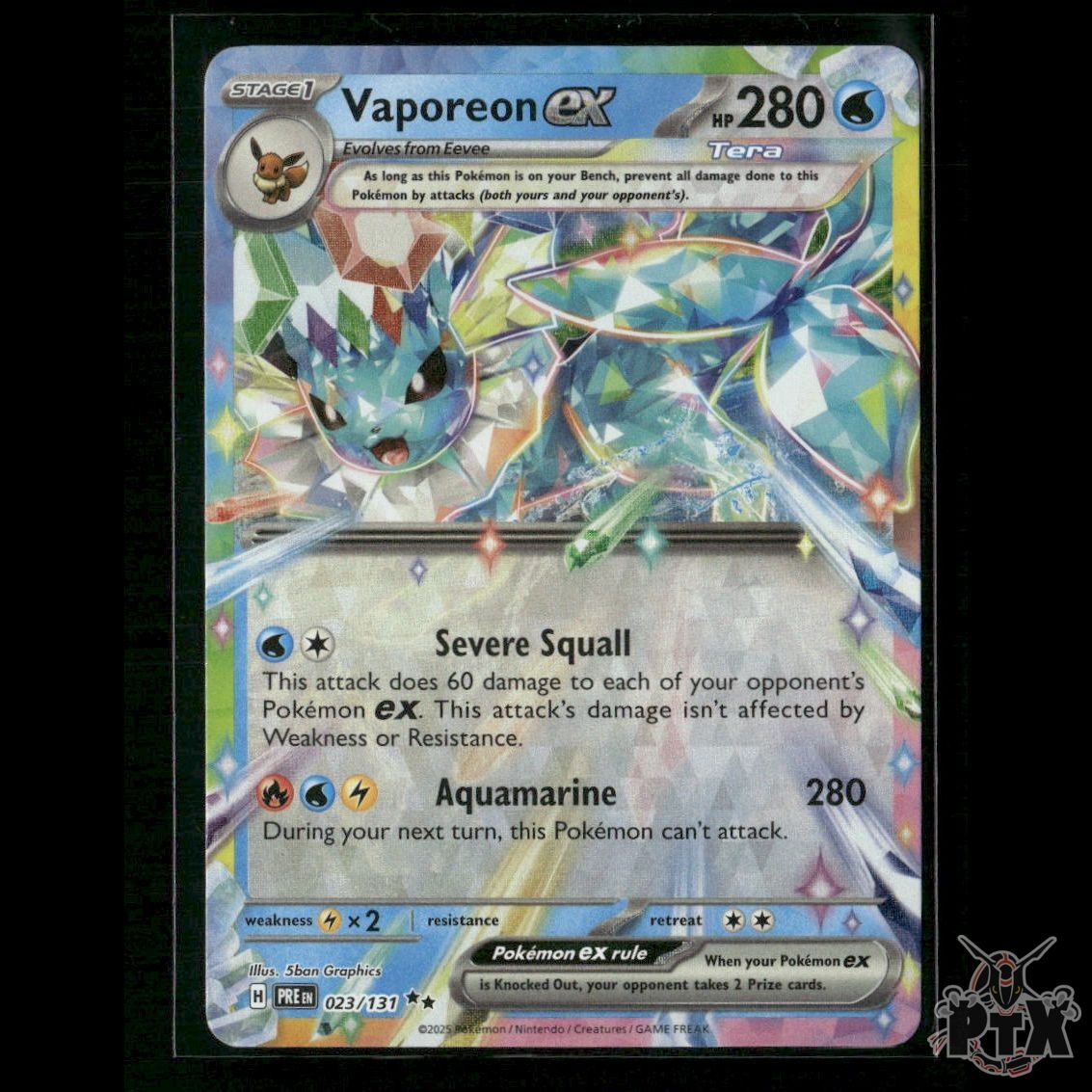 Vaporeon ex 023/131 SV: Prismatic Evolutions NM Pokemon