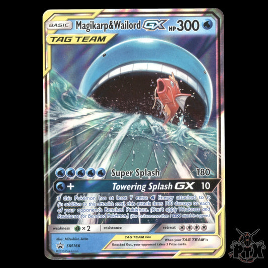 Magikarp & Wailord GX #SM166 Sun & Moon Promo LP/Lightly Played Pokemon 2019