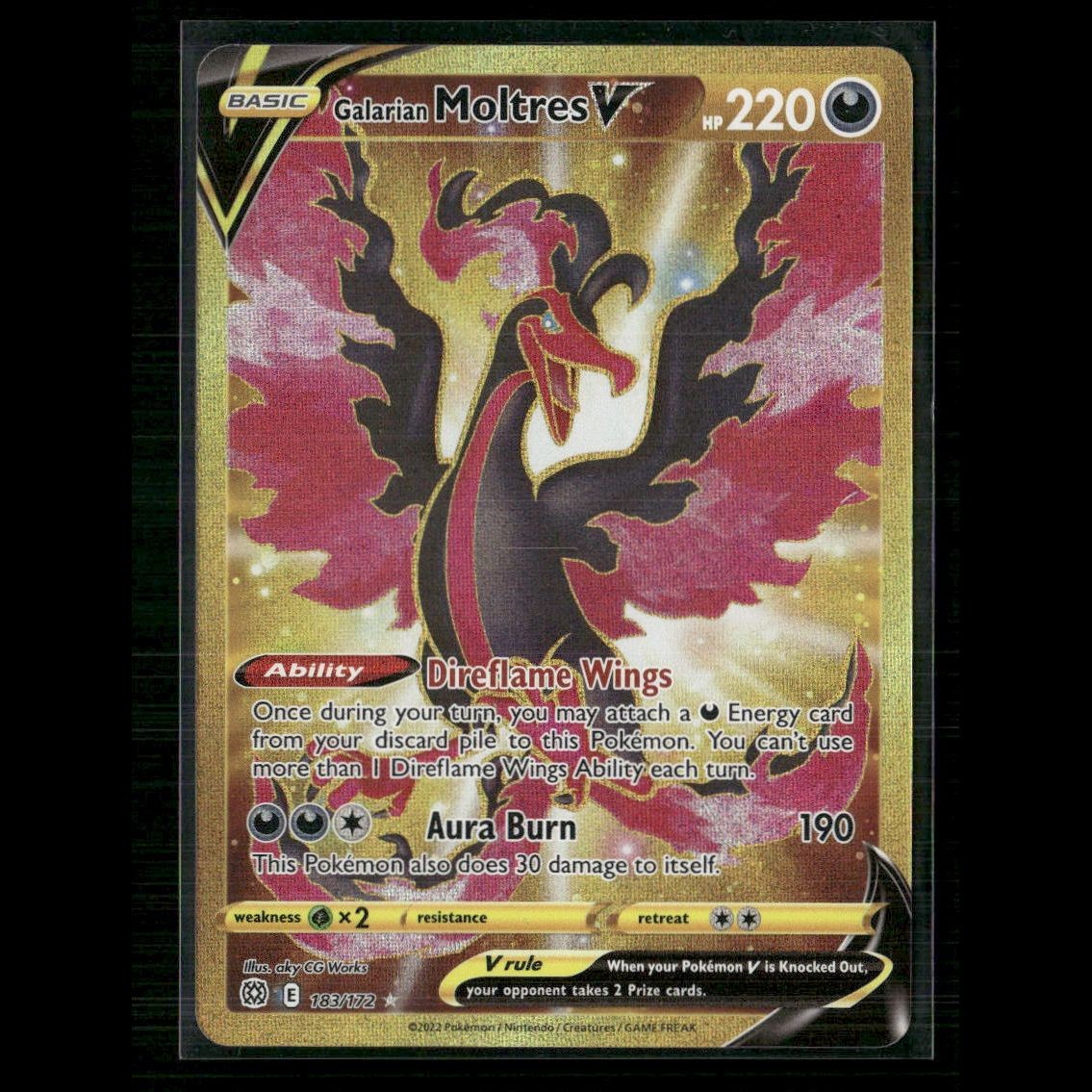Galarian Moltres V (Secret) 183/172 SWSH09: Brilliant Stars NM Pokemon