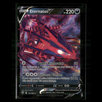Eternatus V 116/189 SWSH03: Darkness Ablaze NM Pokemon