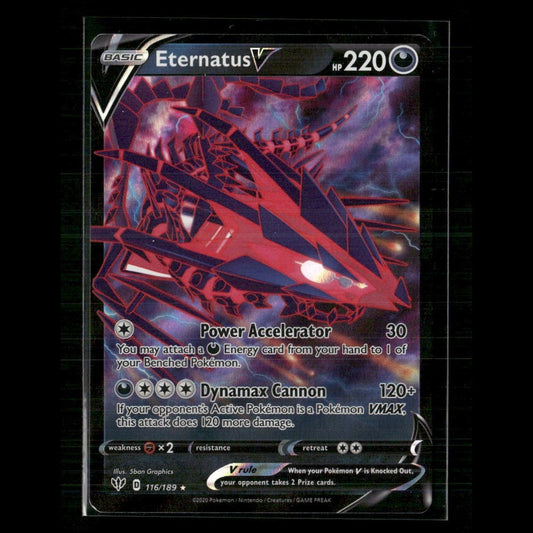 Eternatus V 116/189 SWSH03: Darkness Ablaze NM Pokemon