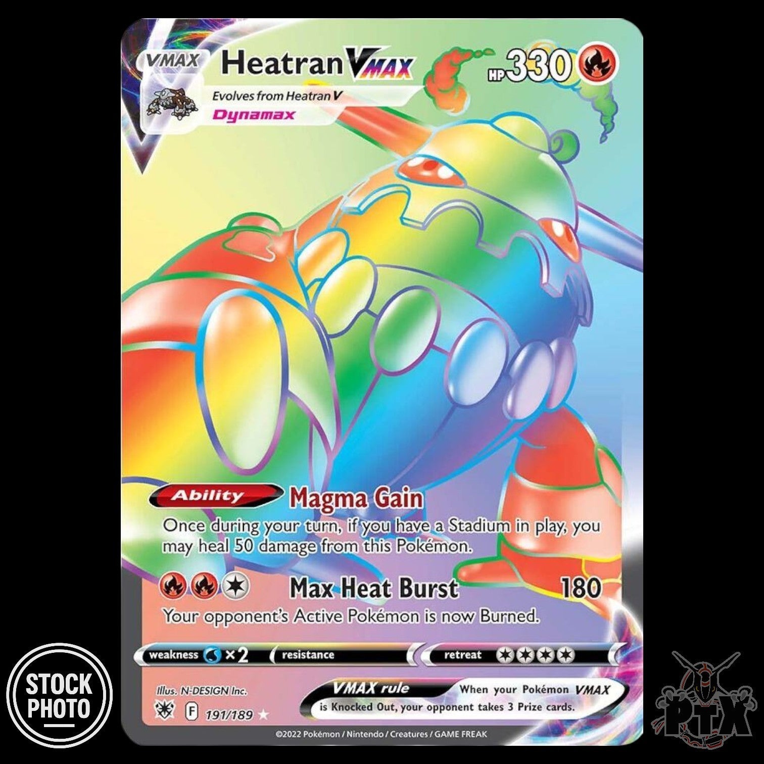 Heatran VMAX #191/189 Astral Radiance NM/Near Mint Pokemon 2022