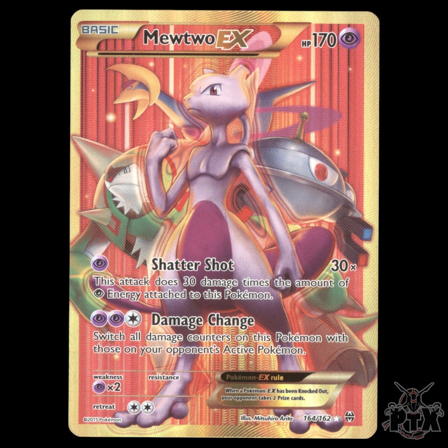 Mewtwo EX #164/162 Breakthrough LP/Lightly Played Pokemon 2015