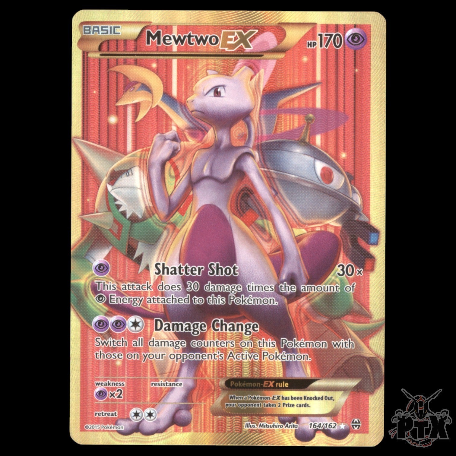 Mewtwo EX #164/162 Breakthrough LP/Lightly Played Pokemon 2015